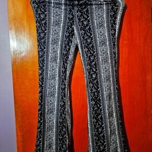 Shosho Monochrome Paisley Flare Pants